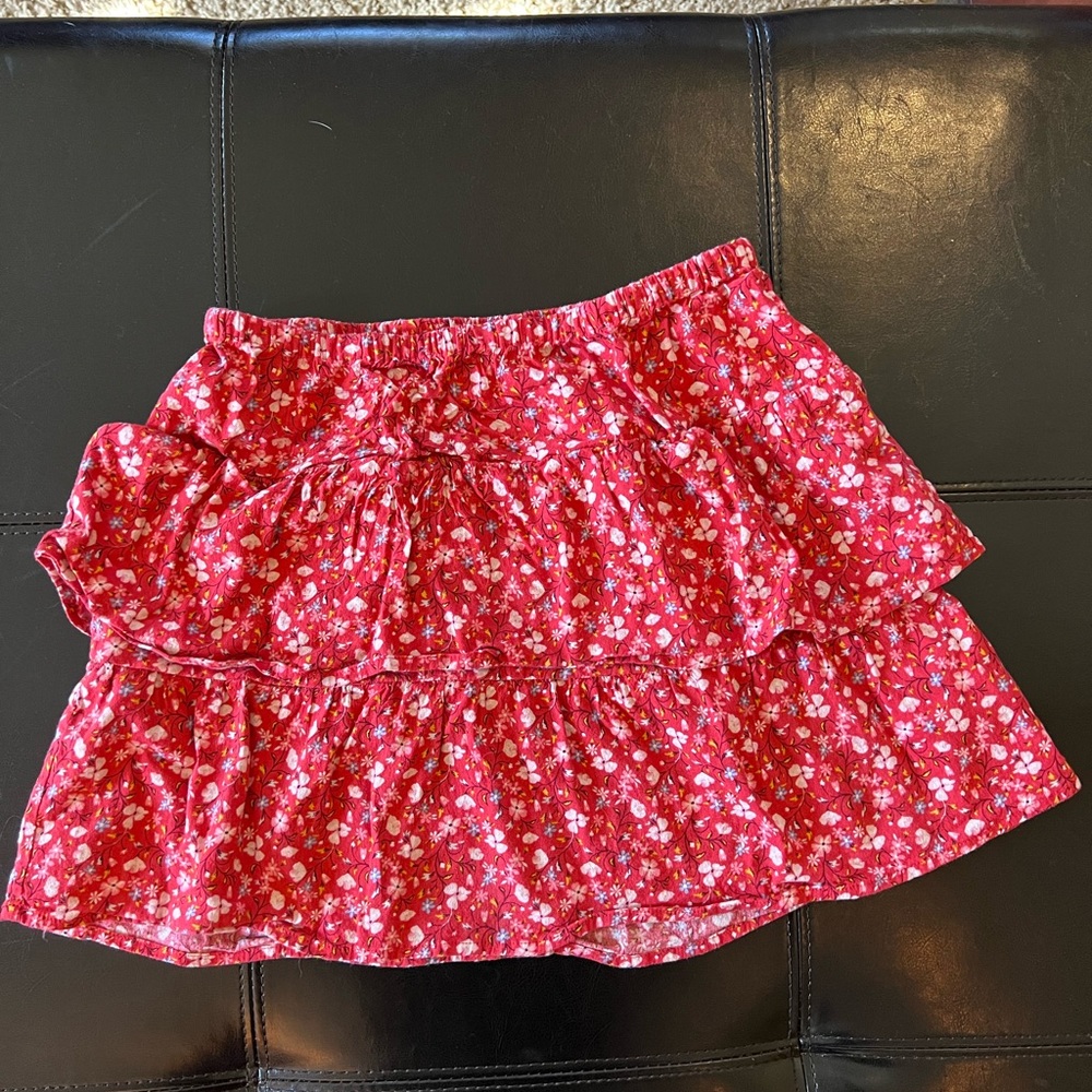 Old Navy red floral skirt